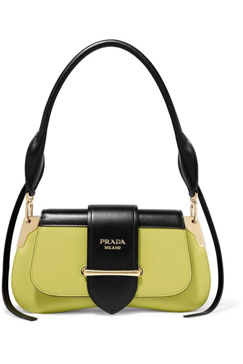 prada green sidonie two-tone leather shoulder bag|Women's Shoulder Bags .